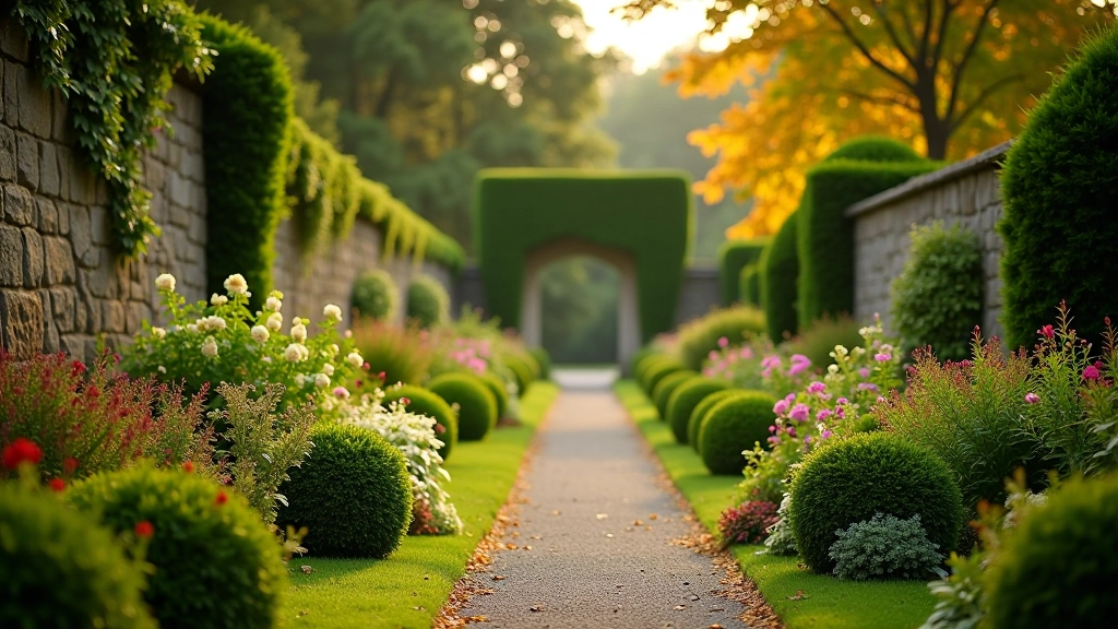 Powerscourt Estate walled gardens with autumn plantings